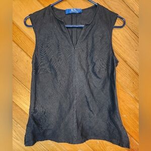 KS Selection small black v neck tank top